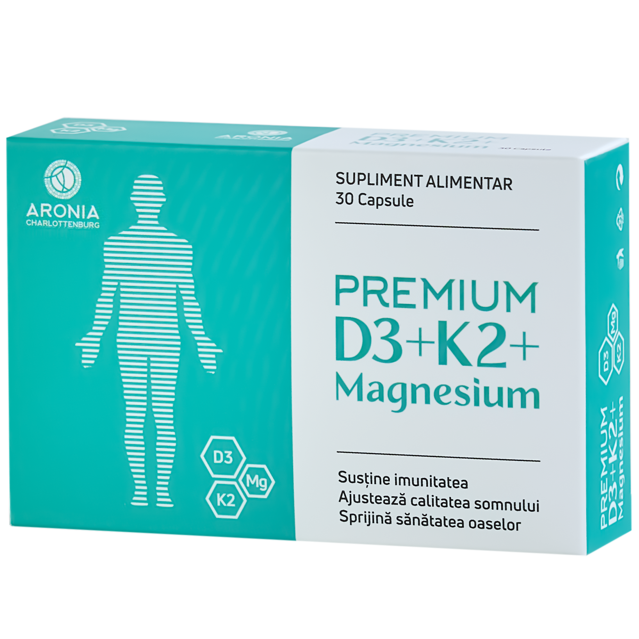 Premium D3+K2+Magnesium, 30 capsule, Aronia Charlottenburg