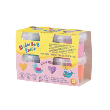 Plastilina non-toxica Kinder cu sclipici, 2 ani+, 320 g, Feuchtmann