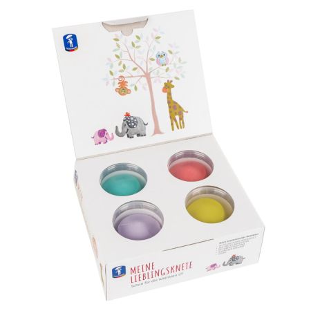 Set de modelaj premium pastel, 2 ani+, 4x150 g, Feuchtmann