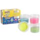 Plastilina non-toxica Kinder, 2 ani+, Neon, 4 culori, Feuchtmann 713747