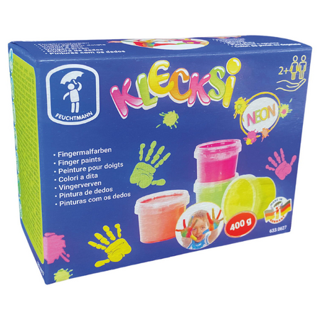 Vopsea pentru pictura cu degetele, Neon, 2 ani+, 4 culori, Feuchtmann 713758