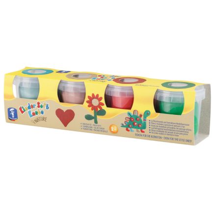 Plastilina non-toxica Kinder, 2 ani+, Natur, 4 culori, Feuchtmann