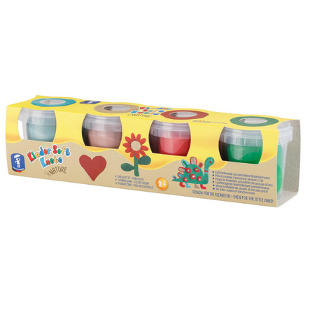 Plastilina non-toxica Kinder, 2 ani+, Natur, 4 culori, Feuchtmann
