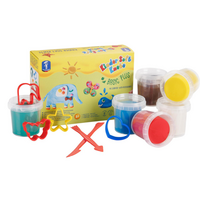 Set plastilina non-toxica Kinder, Basic Plus, 6 culori, Feuchtmann