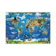 Puzzle XL Harta animalelor, 5 ani+, 100 piese, Dino 713786