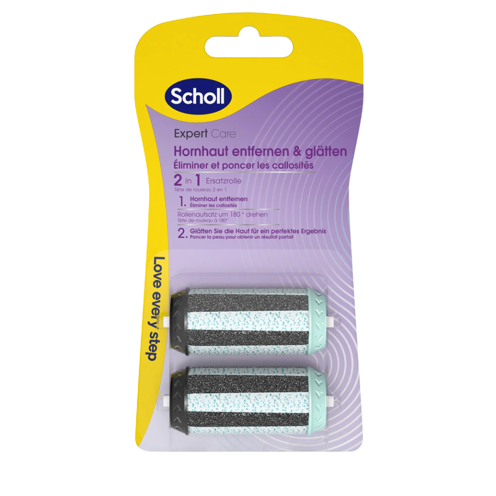 Rezerve pila electrica 2 in 1, Purple, 2 bucati, Scholl