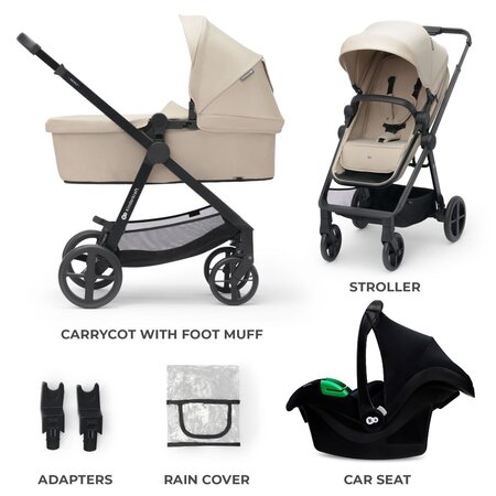 Carucior 3 in 1 Newly, Bej, Kinderkraft 713879
