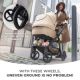 Carucior 3 in 1 Newly, Bej, Kinderkraft 713871