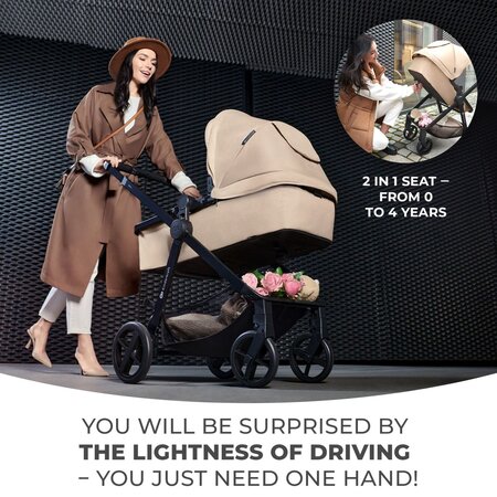 Carucior 3 in 1 Newly, Light Grey, Kinderkraft 713883