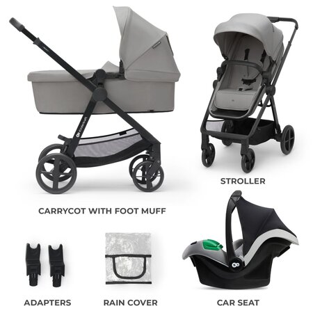 Carucior 3 in 1 Newly, Light Grey, Kinderkraft 713890