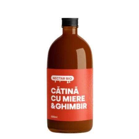Suc Bio concentrat de Catina cu Miere si Ghimbir, 500 ml, Catineata