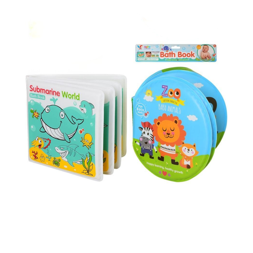 Set 2 carticele pentru baie Animale, 3 luni+, Acsmart