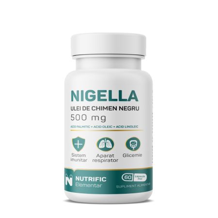 Nigella Ulei de Chimen Negru, 500 mg, 60 capsule moi, Nutrific