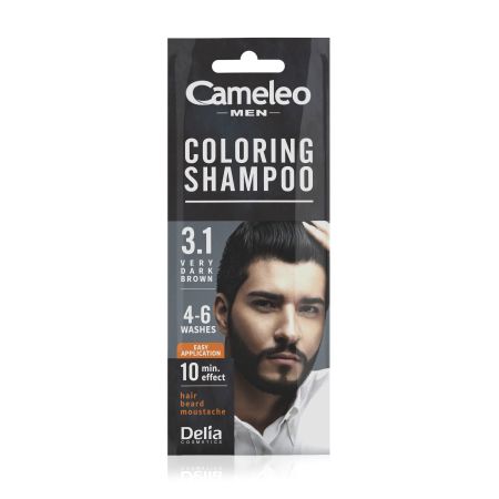 Sampon nuantator Cameleo Men, Very Dark Brown 3.1, 15 ml, Delia Cosmetics