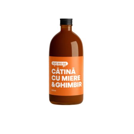 Suc bio de catina cu miere si ghimbir, 250 ml, Catineata