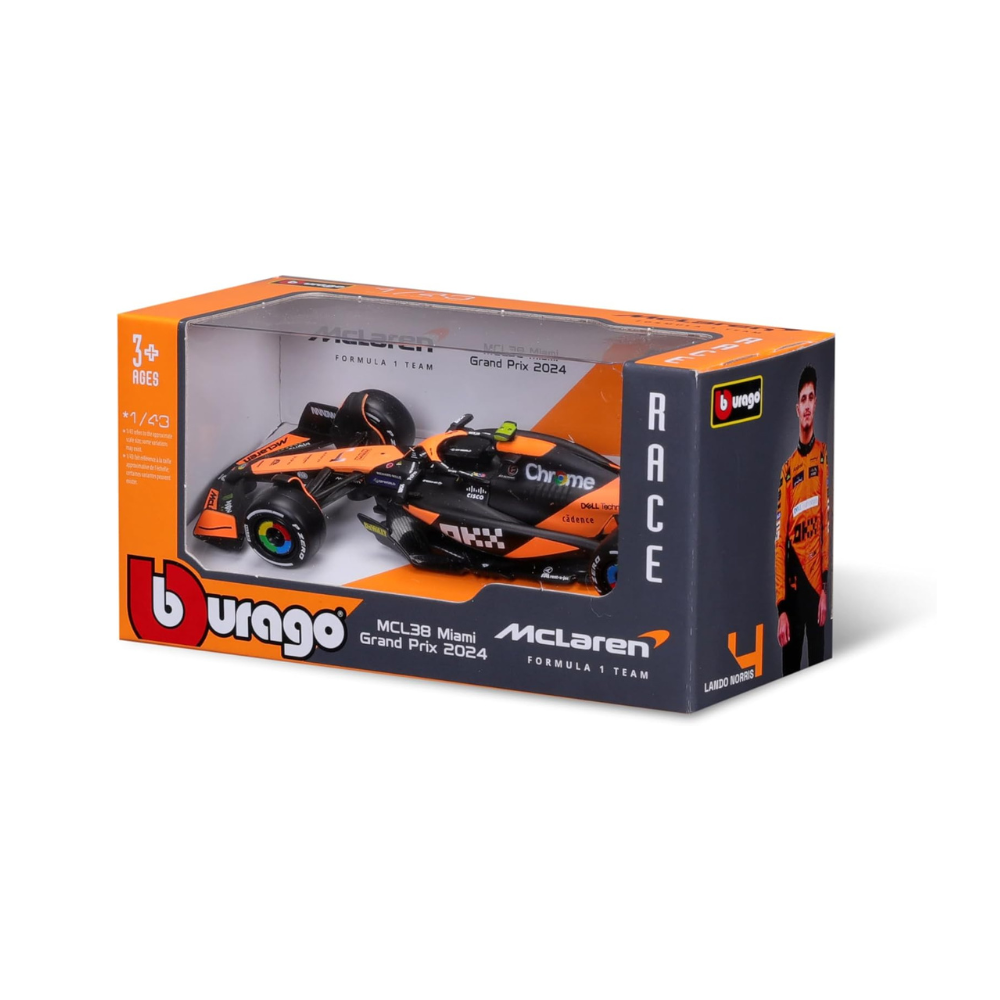 Macheta Formula 1 Lando Norris, 2024, 3 ani+, Bburago