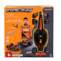 Kit auto de asamblat cu suport Formula 1 Lando Noris, 2024, 14 ani+, Bburago