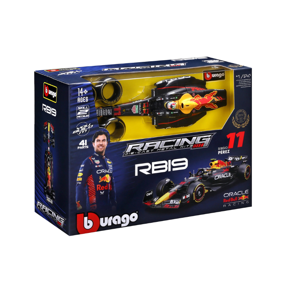 Kit auto de asamblat Forumla 1 Sergio Perez, 2024, 14 ani+, Bburago
