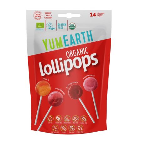 Acadele Bio asortate, 14 bucati, YumEarth