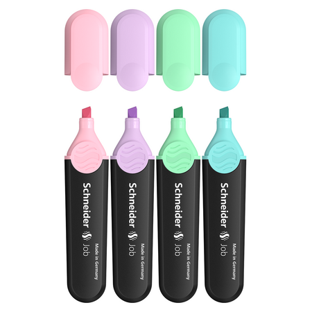 Textmarker Job, Pastel, 4 culori, Schneider 714501