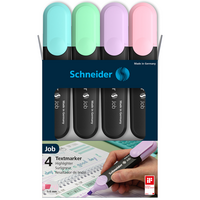Textmarker Job, Pastel, 4 culori, Schneider