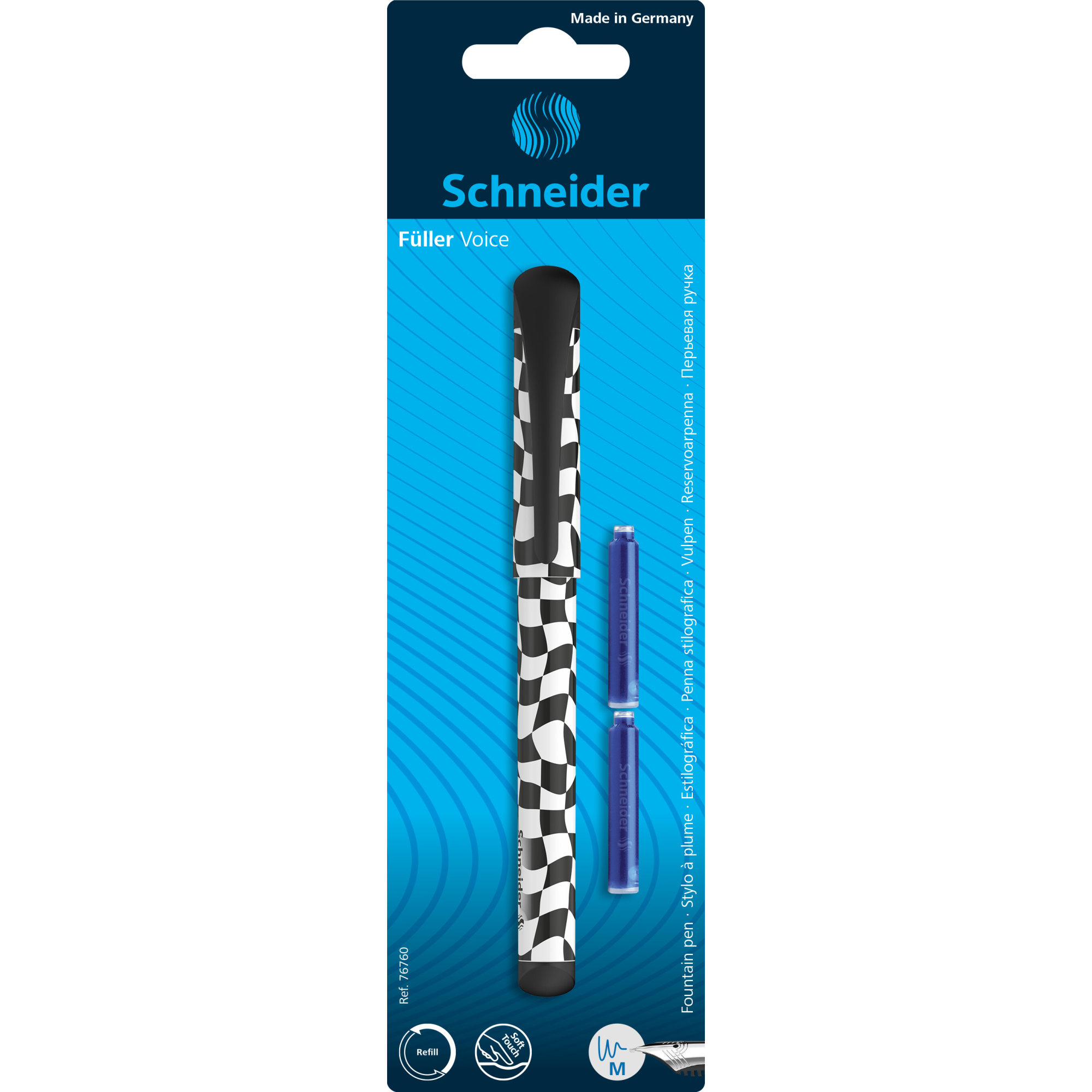 Stilou Voice, Negru, 1 bucata + 2 rezerve, Schneider