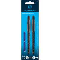 Set Stilou + Roller + 2 rezerve Opus, Negru, Schneider