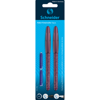 Set Stilou + Roller + 2 rezerve Opus, Bordo, Schneider