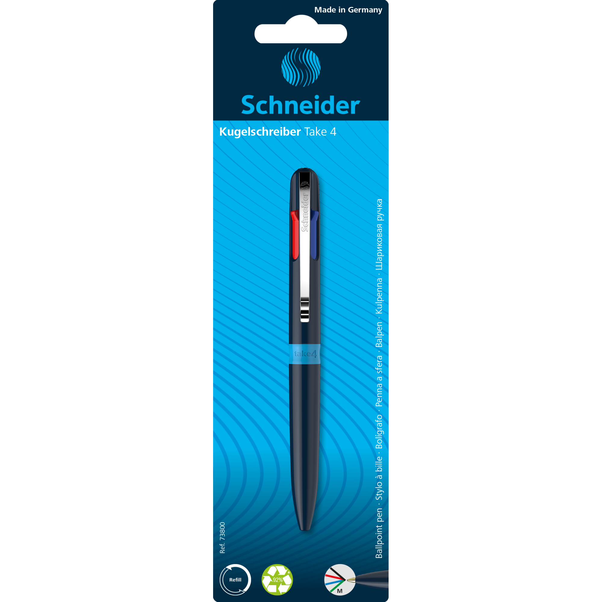 Pix cu 4 culori Take 4, Bleumarin, Schneider