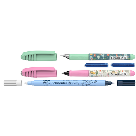 Set Stilou Vernil + Roller Zippi + Pic Corry + 2 rezerve, 1 set, Schneider 714678