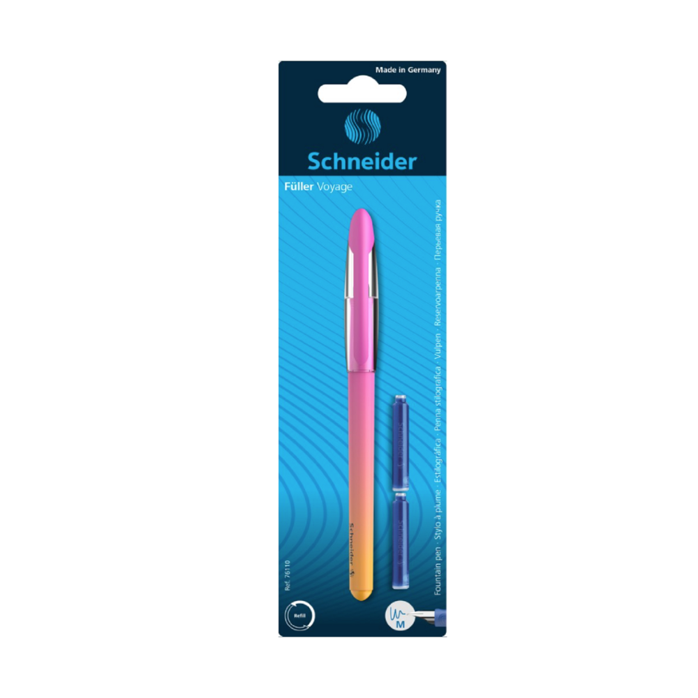 Stilou Voyage, Roz, 1 bucata + 2 rezerve, Schneider
