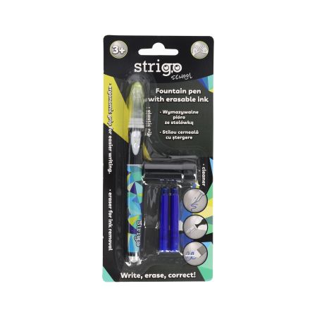 Stilou cu cerneala si stergere prin frictiune, Geometric, 1 bucata, Strigo