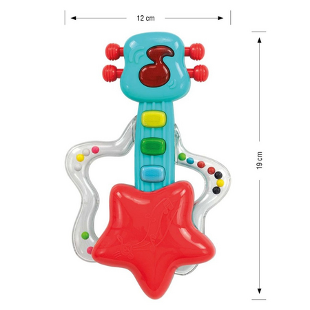 Jucarie muzicala interactiva Chitara Rock Star Ocean, 0 luni+, Milly Mally 715084