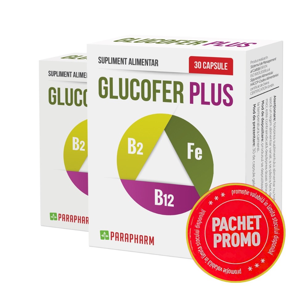 Glucofer Plus, 2x30 capsule, Parapharm
