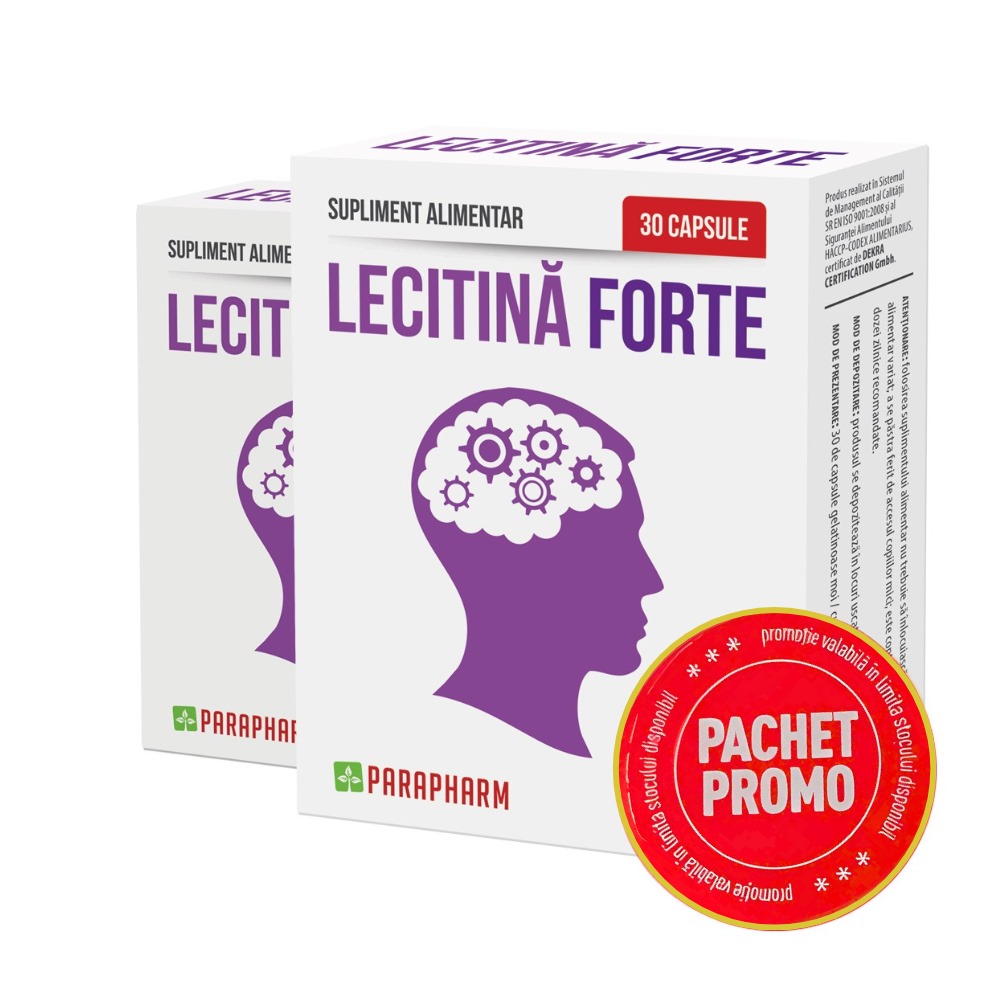 Lecitina Forte, 2x30 capsule, Parapharm