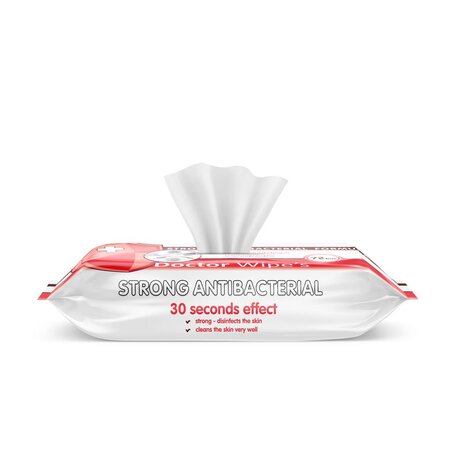 Servetele umede antibacteriene, 72 bucati, Doctor Wipes 511567