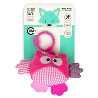 Jucarie de plus bufnita cu vibratii Cutie Owl, 0 luni+, Milly Mally