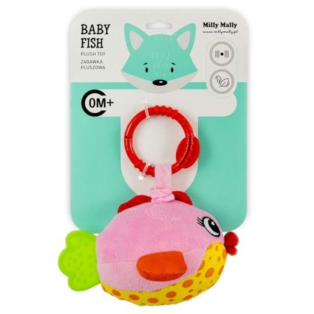 Jucarie interactiva Fish Pink, 0 luni+, Milly Mally