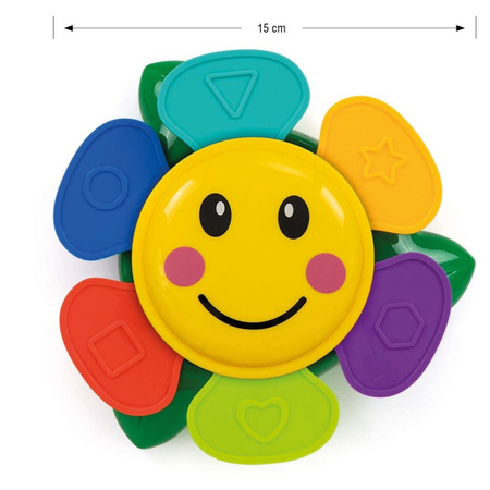 Set 6 cupe stivuibile pentru joaca in apa si nisip Flower, 4 luni+, Milly Mally 715289