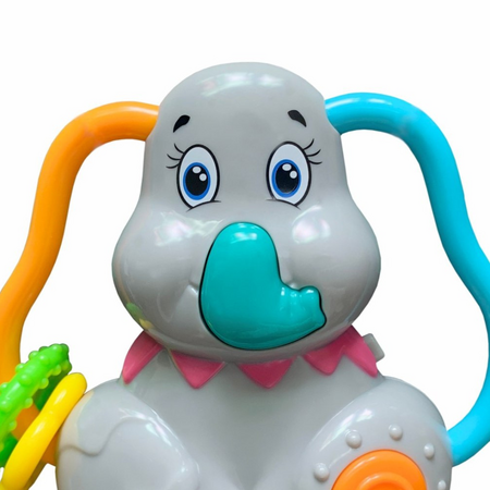 Jucarie interactiva cu sunete si lumini Elefant prietenos, 0 luni+, Milly Mally 715294