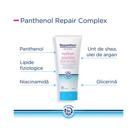 Crema relipidanta pentru corp Bepanthen Derma, 200 ml, Bayer 789749