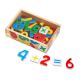 Cifre magnetice din lemn, 3 ani+, Melissa & Doug 715495