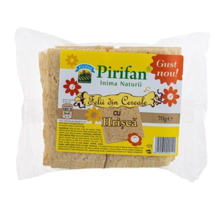 Felii din cereale cu hrisca, 70 g, Pirifan