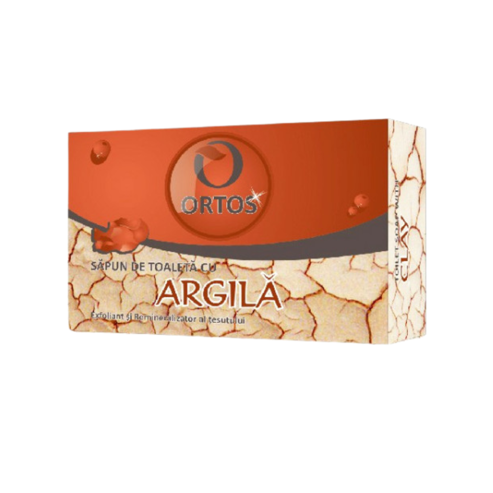 Sapun cu argila, 100 g, Ortos