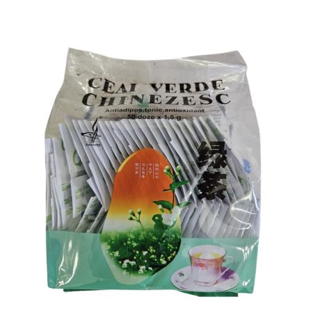 Ceai verde chinezesc, 50 plicuri x 1.5 g, Naturalia Diet