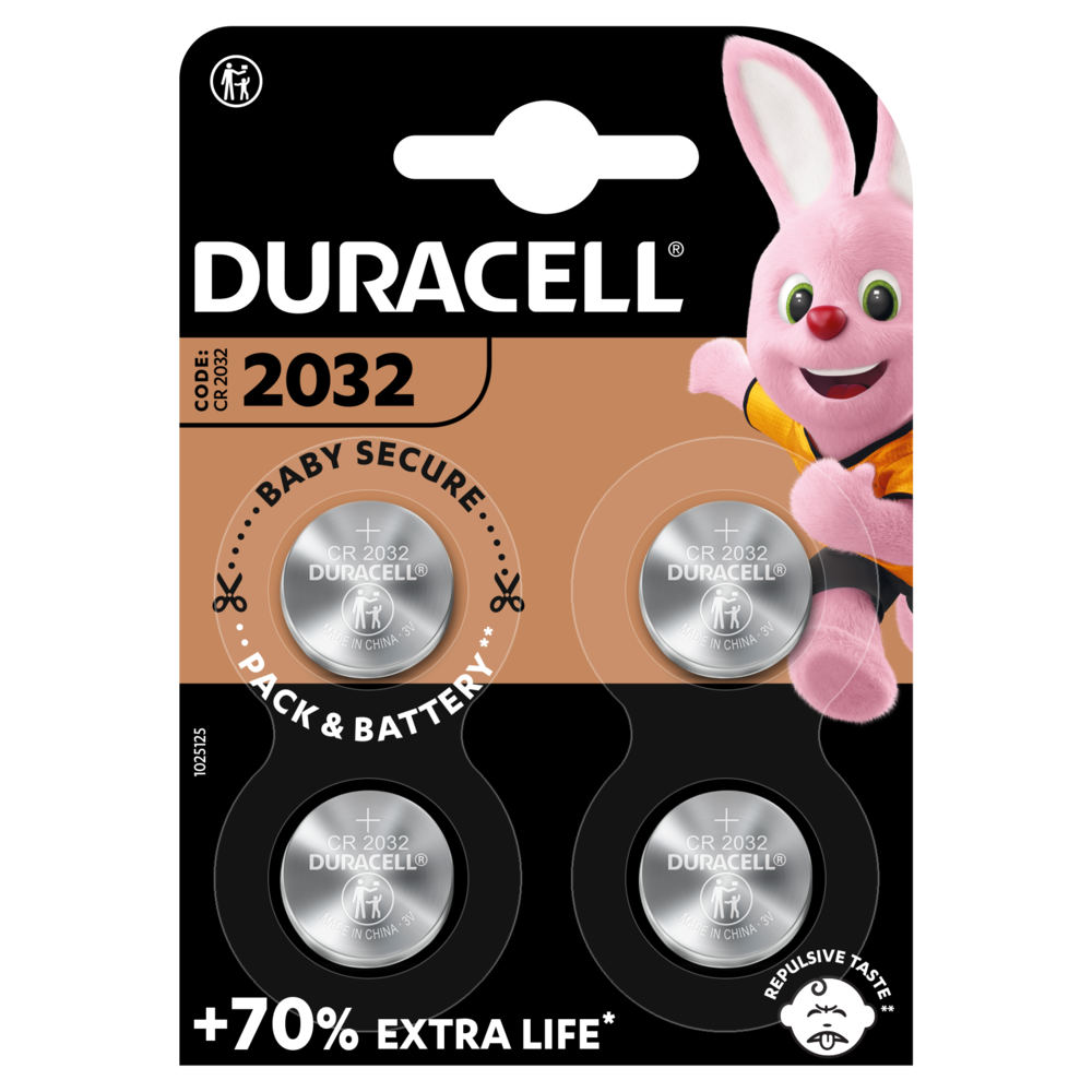 Baterii rotunde cu litiu 3V 2032, 2 bucati, Duracell