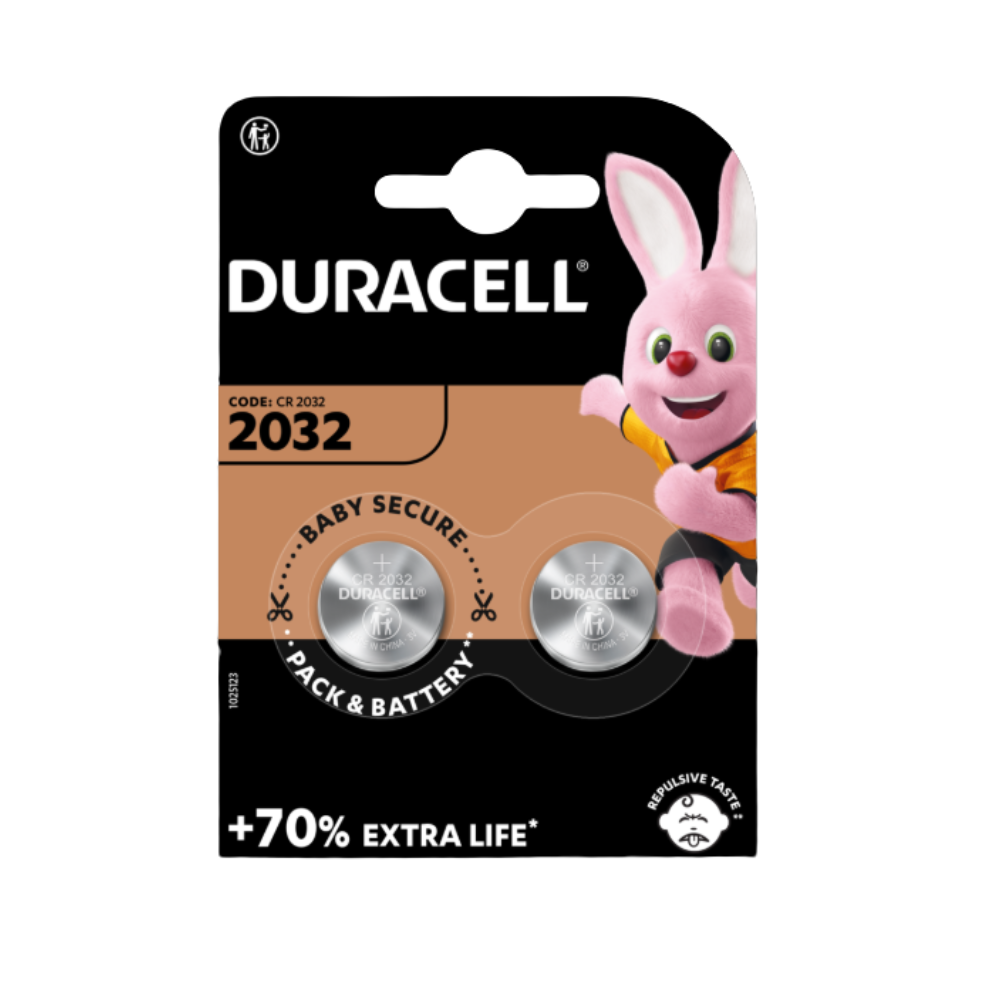 Baterii rotunde cu litiu 3V 2032, 2 bucati, Duracell
