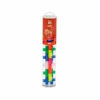 Set de constructie tub, Culori Fluorescente, Neon, + 1 an, 15 piese mari, Plus-Plus