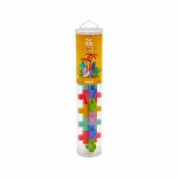 Joc de constructie tub Tropical, Culori Tropicale, + 1 an, 15 piese mari, Plus-Plus
