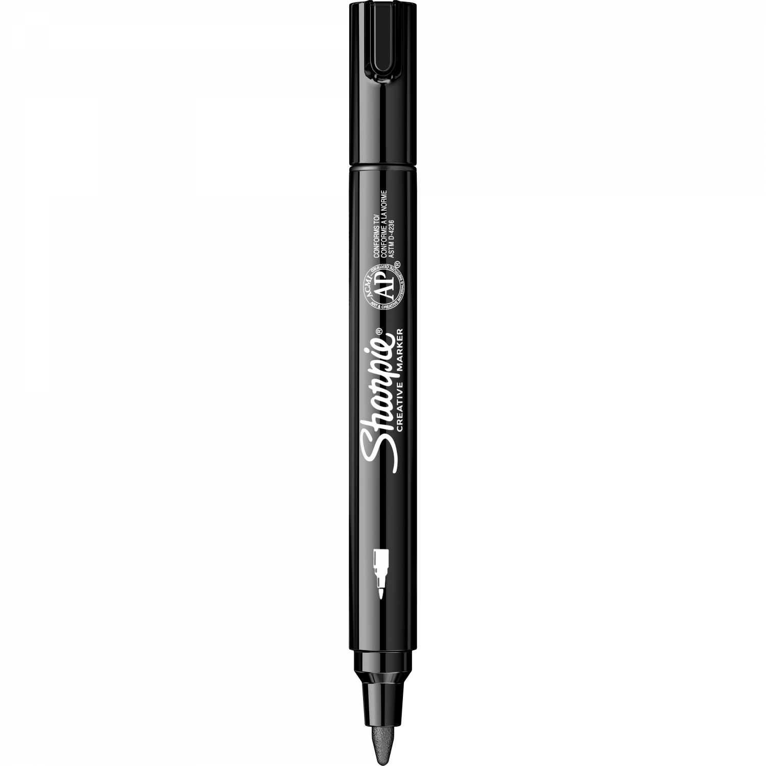 Marker acrilic cu varf rotund, Negru, 1 bucata, Sharpie